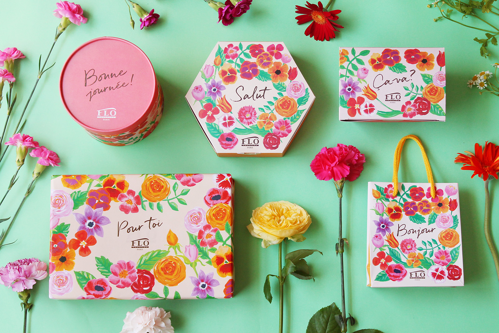 FLO「母の日 焼き菓子ギフト」パッケージデザイン_1
