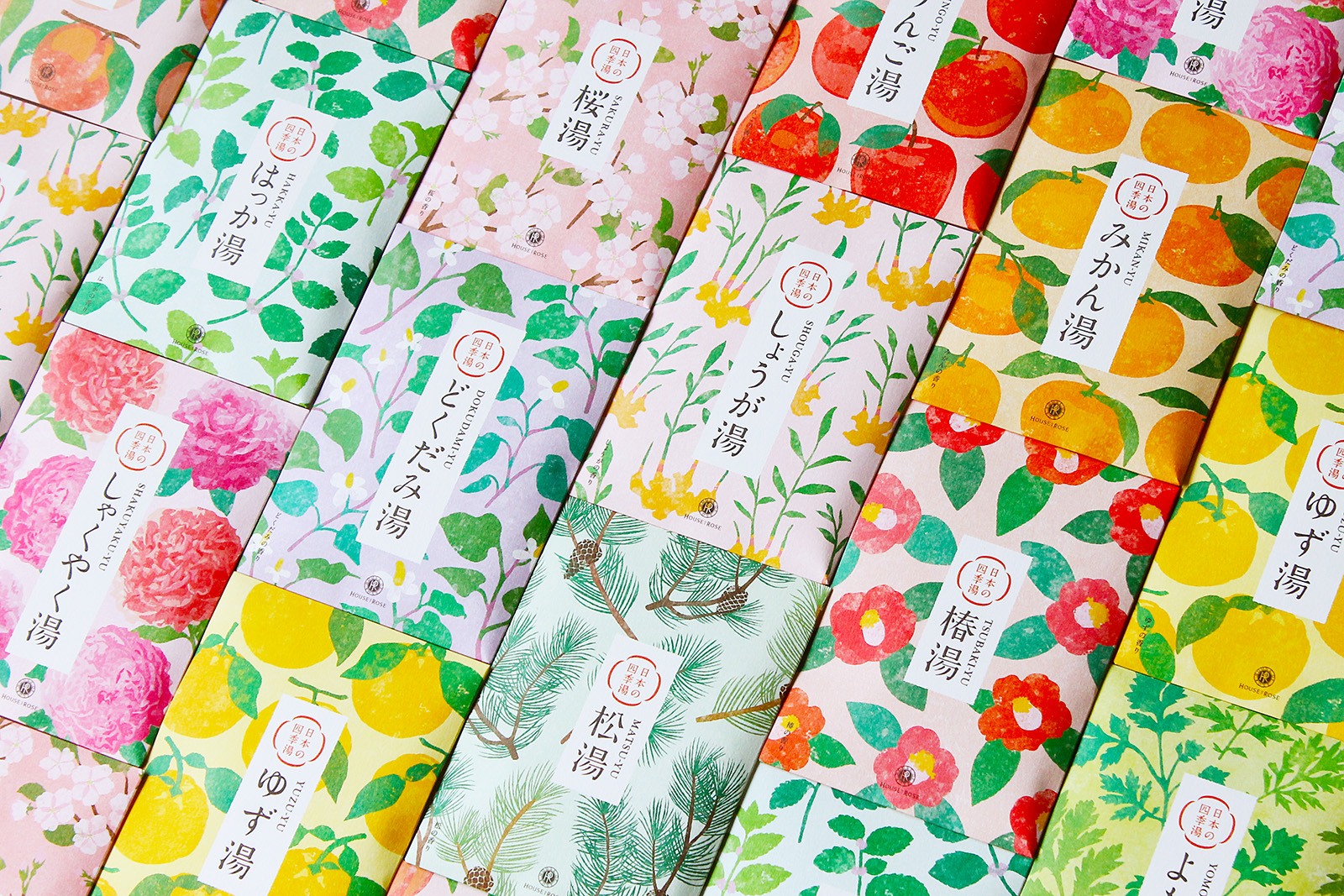ハウス オブ ローゼ「日本の四季湯」パッケージデザイン_0