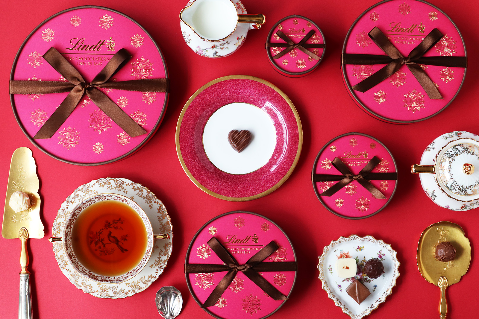 リンツ トリュフ&プラリネ バレンタインデー パッケージデザイン_1
