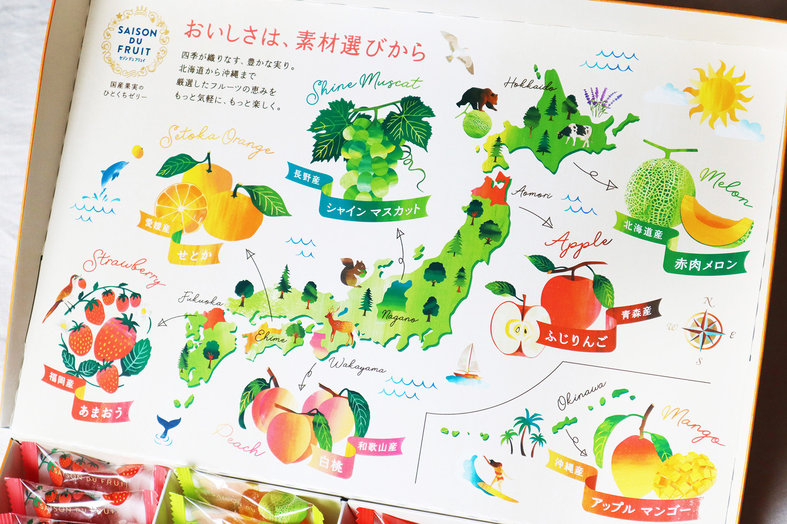 セゾン デュ フリュイ 国産果実のひとくちゼリー パッケージデザイン_2